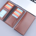 thumbnail image 3 of Stylago Men's Long Wallet with ID Window RFID Blocking Bifold Leather Purses Credit Card Holder Work Business Wallets Brown, 3 of 7