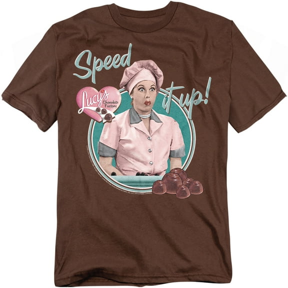 I Love Lucy T-Shirt Speed It Up Unisex Graphic Tee For Men & Women Coffee 