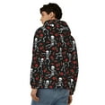 thumbnail image 4 of Vsdgher Skeleton with Roses Mens Hoodies Zip Hoodie, Hoodies for Men, Zip-up Hooded Sweatshirt-X-Large, 4 of 5