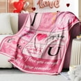thumbnail image 2 of I Love You Gifts Blanket, Polyester Throw, Romantic Present for Her, 60x50in, All Seasons, Lightweight, Machine Washable, 2 of 6