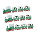 thumbnail image 2 of 3 Sets Small Train Christmas Decorations Exquisite Mini Train Decor Set Christmas Decoration Props Green, 2 of 12