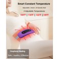 thumbnail image 3 of Electric Heating Pad,Portable Cordless Menstrual Pad with 4 Heat Levels and Massage Modes, Fast Large Belly Wrap Belt (Purple), 3 of 8