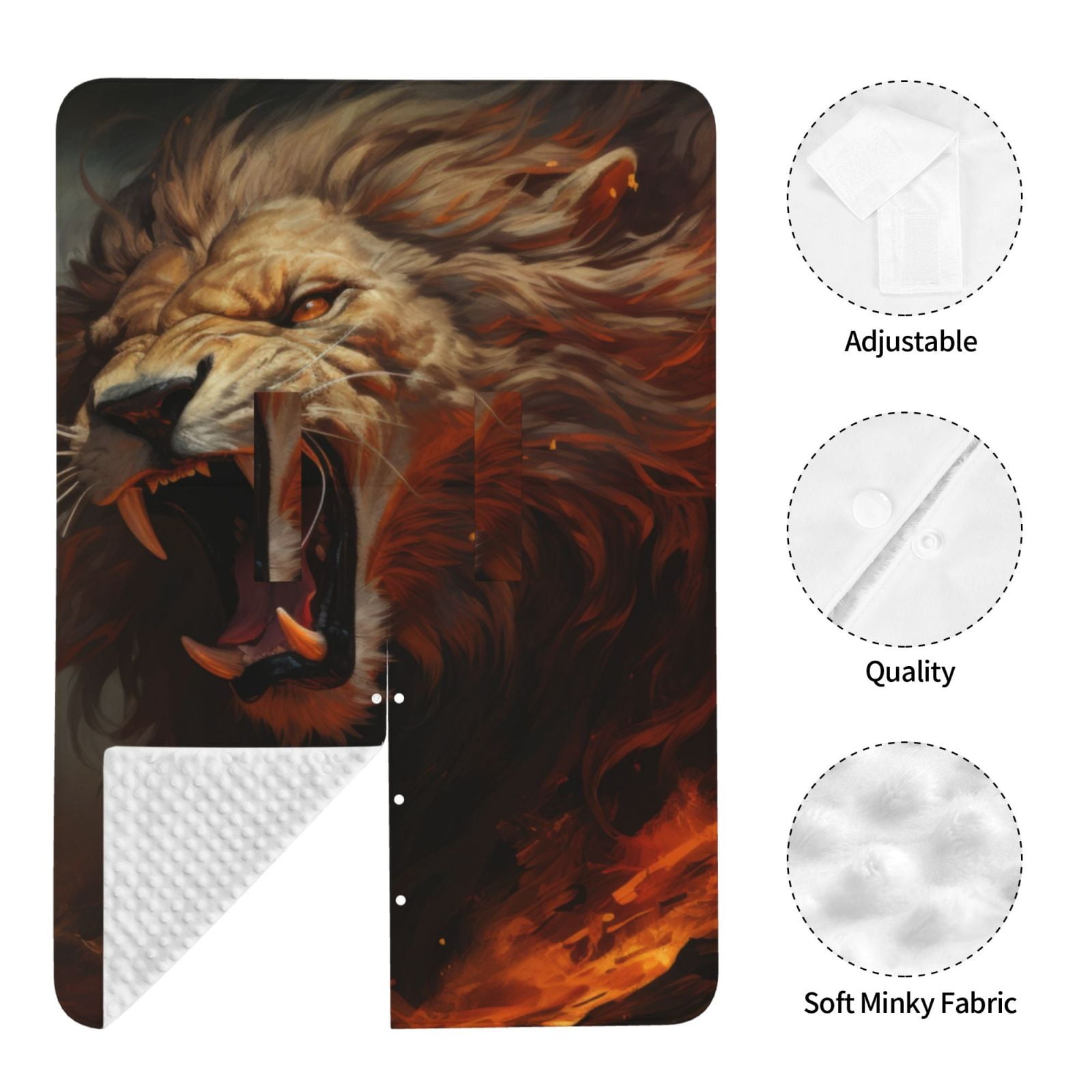 Naloa Cool Flame Lion A Baby Car Seat Cover, Breathable Baby Carrier Cover, Multiuse Baby Carrier Cover & Nursing Breastfeeding Cover