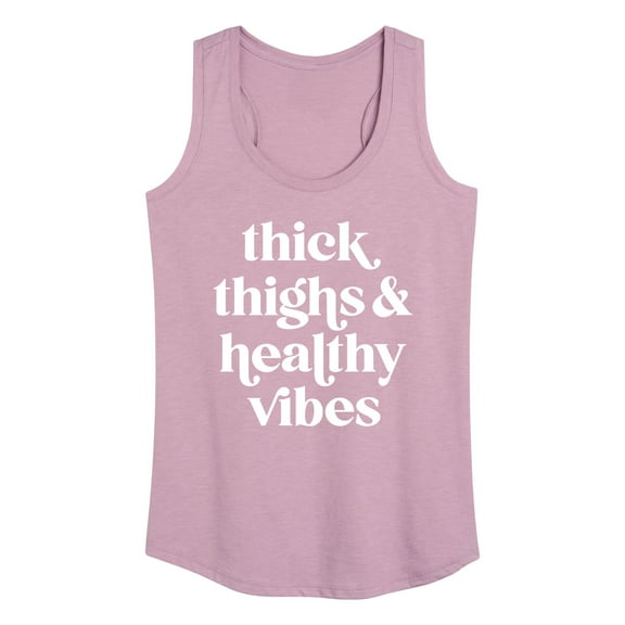 Instant Message - Thick Thighs Healthy Vibes - Women's Racerback Tank Top