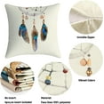 thumbnail image 4 of Boho Pillow Covers Set of 4 18x18 Dreamcatcher Aztec Tomahawk linens Cotton Decor Modern kilimThrow Pillows Accents Outdoor Farmhouse Patio Home Sofa Couch Holiday Cases Decorations, 4 of 5