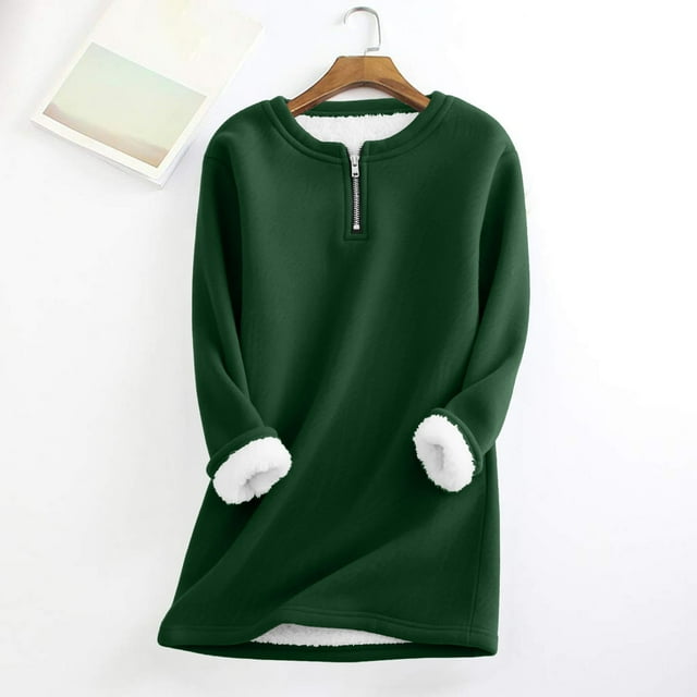 IMENGL Quarter zip pullover thermal shirts for women, Black M, Size M-3XL