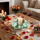 thumbnail image 4 of CaiYueKe Artificial Rose Garland Candle Ring Holder, Floral Candle Wreath Decor for Wedding Table Centerpiece Party Home Decorations, Faux Greenery Candle Surround Decorative Arrangement, 4 of 7