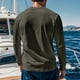 thumbnail image 5 of pstuiky Camisas casuales de manga larga para hombre, Blusas/camisas casuales de moda para hombre, de color liso, de manga larga y cuello redondo camisetas de hombre xxl, 5 of 5