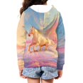 thumbnail image 3 of DISNIMO Horse Hoodie Girls Zip Up Hoodies Size 6-7 Kids Hoodie Jacket Girls Hoodie Coat Boys Hooded Sweatshirts Zipper Hoodie Sweatshirt Zippered Hoodie Children Fall Clothes Girls Animal Hoodie, 3 of 7