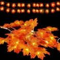 thumbnail image 2 of Morttic Thanksgiving Maple Leaf String Lights 20 Ft 40 LED Battery Operated Fall Garland Lights for Indoor Outdoor Holiday Autumn Home Party Halloween Decor, 2 of 8