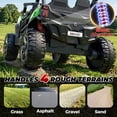 thumbnail image 5 of TOKTOO 24 Volt Ride on Toy for Big Kids, 24V Ride Ons with 4 Power EVA Wheels, 24V 2 Seater Battery Powered Ride on UTV Car, 4WD, 800W, 5.1 Mph, Kid Electric Car with Remote Control, Aged 3-8Y, Green, 5 of 8