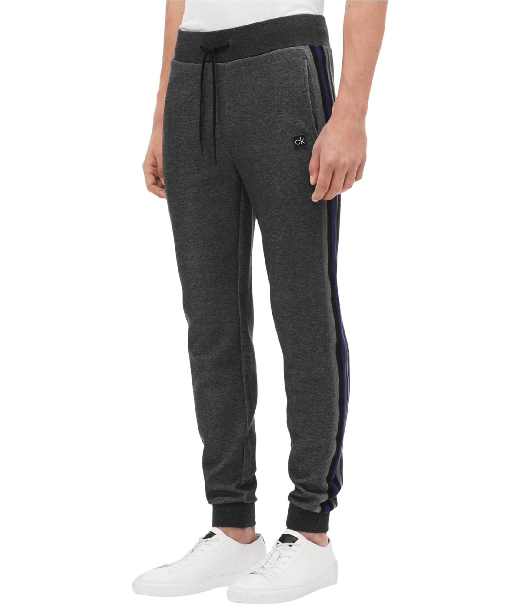 Calvin Klein - Calvin Klein Mens Knit Stripe Athletic Jogger Pants, Grey, Large - Walmart.com