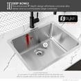 thumbnail image 6 of Stylish Dual Mount 20 ½" Stainless Steel Single Bowl Kitchen Sink with Strainer S-408T, 6 of 12