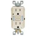 thumbnail image 1 of Leviton Mfg R06-GFNL1-00T Guide Light and Self-Test Tamper Resistant Gfci Outlet - Light Almond, 1 of 10