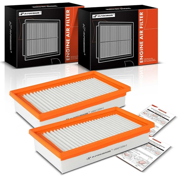 A-Premium Front 2-PC Engine Air Filter Compatible with Hyundai Accent 2018-2022 & Kia Rio 2018-2023, 1.6L, Replace# 28113H9100, 281138100