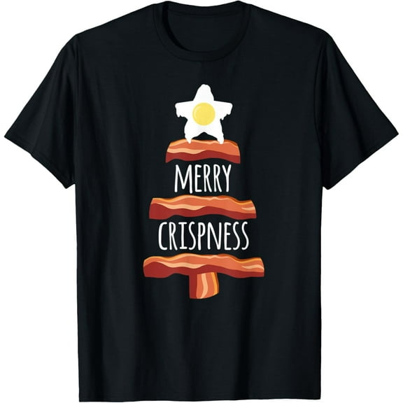 Merry Crispness Xmas Bacon Christmas Tree T-Shirt