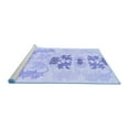 thumbnail image 2 of Ahgly Company Machine Washable Indoor Square Abstract Blue Modern Area Rugs, 6' Square, 2 of 4