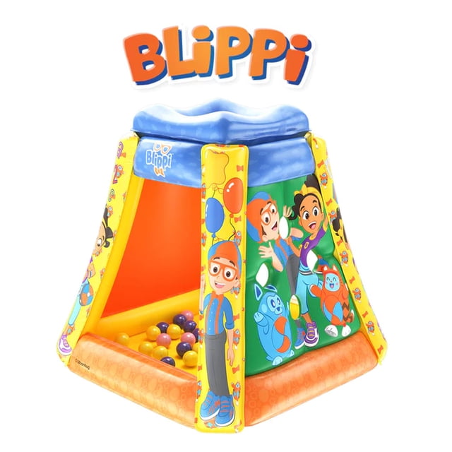 World Tech Toys Blippi Inflatable Ball Pit Tent - with 20 Plastic Balls, Size: 3 x 3 x 2.8 Feet, Ages: 2 & above