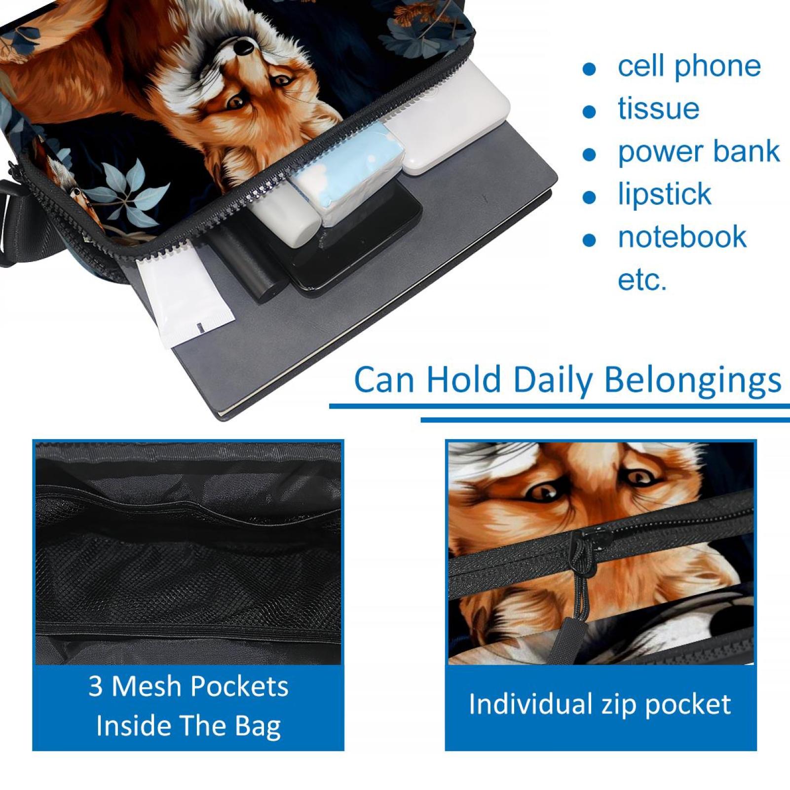 Fox Running Belt Fanny Packs Waist Packs with Extension Strap Unisex Lightweight Adjustable