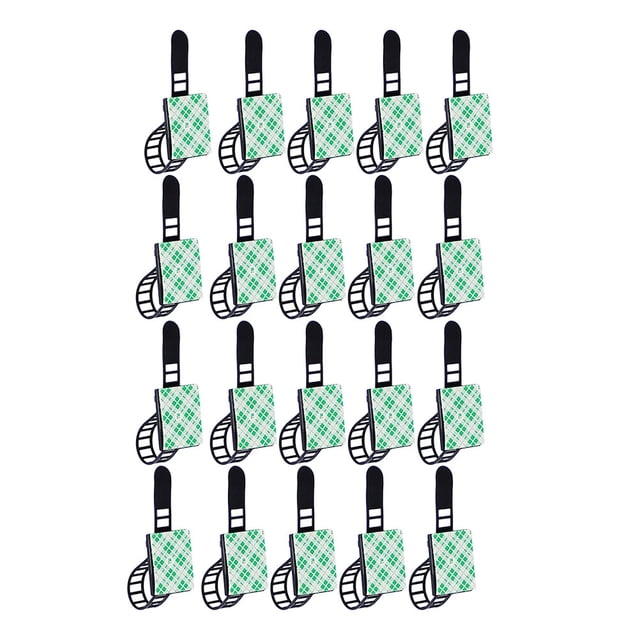 EeaseMX 20 bridas ajustables autoadhesivas para cables, fijador de cables, organizador de cables, sujetadores de cables (negro)