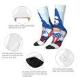 thumbnail image 3 of Gukieu Cute Gnomes in USA Print Contrast Color Mid-calf Socks, Sweat-wicking Athletic Socks, Unisex Clothing Accessories, 3 of 6