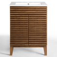thumbnail image 4 of Tocador de baño Modway Render con lavabo blanco nogal, 60 cm, 4 of 8