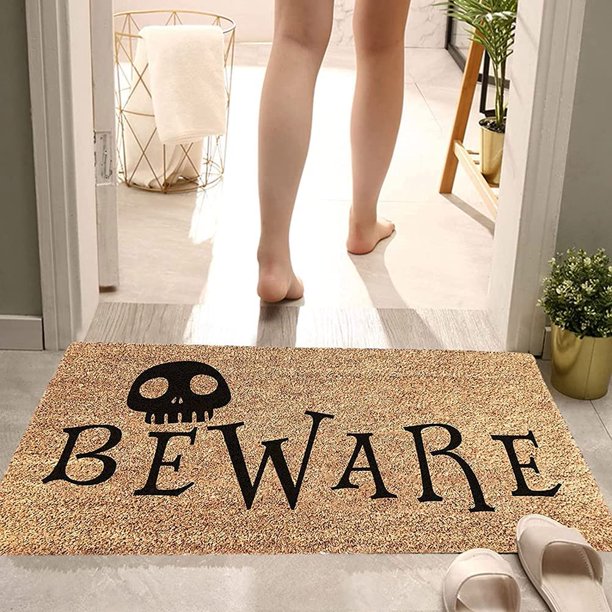 Felpudo de Halloween de 60cm x 40cm,felpudo antideslizante para la puerta delantera del hogar, decoraciones de vacaciones para interiores y exteriores