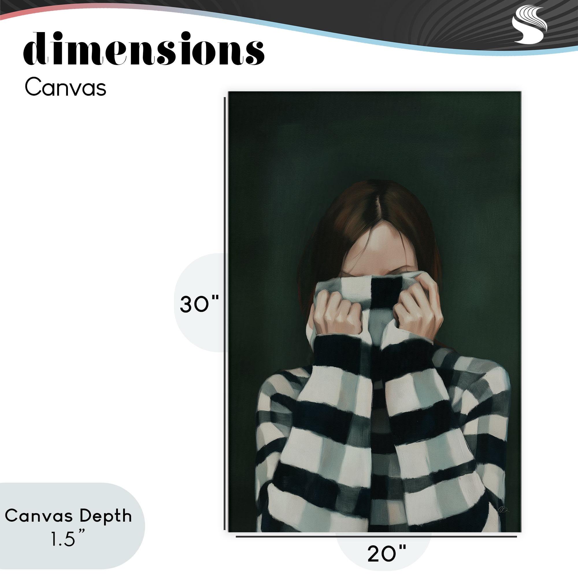 Stupell Industries Warmed Striped Sweater Portrait Canvas Wall Art, design by Ros Ruseva