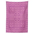 thumbnail image 3 of Ambesonne Vintage Tablecloth Rectangular Table Cover, Abstract Ethnic, 60"x84", Magenta Pink, 3 of 4