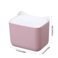 thumbnail image 4 of Small Trash Can with Lid, Mini Trash Can for Bathroom, Office and Bedroom, Small Bathroom Garbage Can with Swing Top, Compact Waste Basket for Desk, Dorm & Home, Pink - Xuniizn, 4 of 7