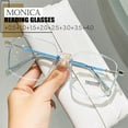 thumbnail image 2 of Gafas de lectura antiluz azul para presbicia, lentes de alta definición para hombres y mujeres, montura transparente a la moda, 2023, 2 of 4