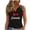 Black, variant on Women's Summer Tank Top Maple Leaf Print V-Neck Sleeveless Tops