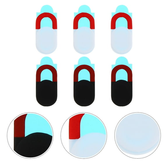 LEORX 6Pcs Phone Privacy Camera Cover Slide Small Practical Protective Patch for Laptop Tablet Camera