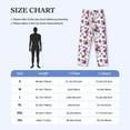 thumbnail image 4 of Kdxio Violets Flowers Pattern Men's Pajama Pants, Elastic Waist with Drawstring and Pockets, Comfortable Loungewear-X-Large, 4 of 6