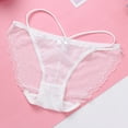 thumbnail image 6 of HUPOM Womens Underwear Cotton Cotton Boxers For Women Low waist Elastic Waist Solid Thong White One Size, 6 of 7