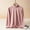 Pink(New), variant on PNTUTB Women's Warm Fleece Solid Color Fashion Floral Trim Slim Casual Long Sleeve Crew Neck Base Layer Top