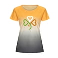 thumbnail image 4 of Camiseta de manga corta con estampado de San Patricio y cuello redondo para mujer, blusa suelta informal, Tops Fridja  gope4773, 4 of 5