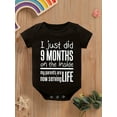 thumbnail image 5 of Newborn Infant Letter "9 Months" Embroidery Romper Short Sleeve Crew Neck Jumpsuit For Baby Boys And Girls Toddler Clothes, 5 of 5