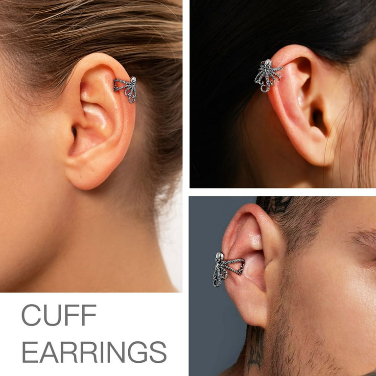 Brass Clip On Fake Double Wing Cartilage Helix Fake Piercing Horseshoe Ear Cuff Brass Clip On Fake Double Wing Cartilage Helix Fake Piercing Horseshoe Ear Cuff