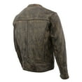 thumbnail image 5 of Milwaukee Leather MLM1550 Men's Vented Black-Beige Distressed Leather Scooter Style Motorcycle Jacket w/ Liner Medium, 5 of 10