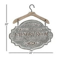 thumbnail image 4 of DecMode Gray Farmhouse Antique Style Metal Hanging Wall Décor Sign, 22"W x 22"Features Self-Service, Open 24 Hours, Laundry Room Typography, 4 of 13