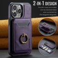 thumbnail image 6 of Decase Compatible with iPhone 16 Pro Max 2 in 1 Detachable Card Bag RFID Blocking Wallet Case,Durable PU Leather Wallet Magnetic Case with Card Holder Card Slots Phone Cover with Ring Stand,Purple, 6 of 10