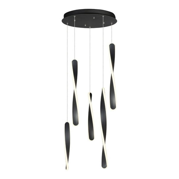 22 Inch 330W 5 Led Pendant Et2 Lighting E24154-Bk