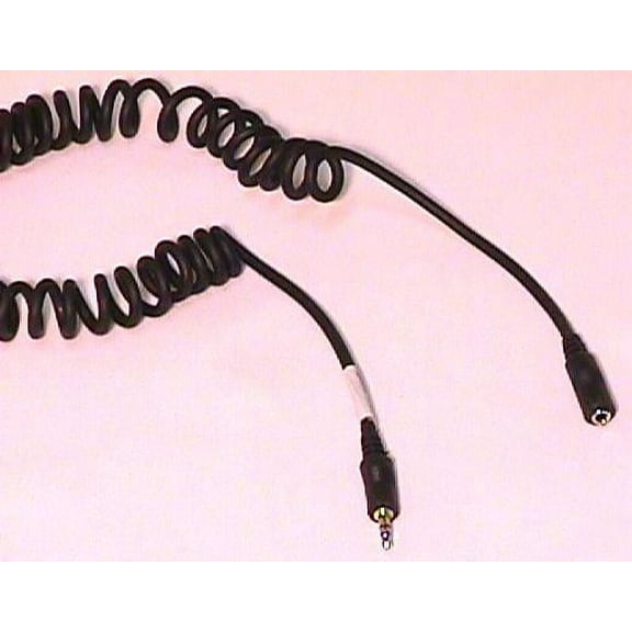 IEC M7412C-10 3.5mm Stereo Coiled Extension Cable 10'