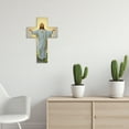 thumbnail image 4 of Vintage Wooden Jesus Wall Cross, Handcrafted Rustic Home Decor with Jesus Carving, Religious Wall Art for Faith, Hope & Blessing, Christian Gift for Home, & Loved Ones(D), 4 of 4