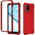 thumbnail image 2 of GW USA for BLU View 5 Pro 5G B170D Case with Screen Protector,BLU View 5 Pro Phone Case Full Body Protective Soft TPU Bumper Raised Corner Edge Military Grade Shockproof Cover - Red, 2 of 5