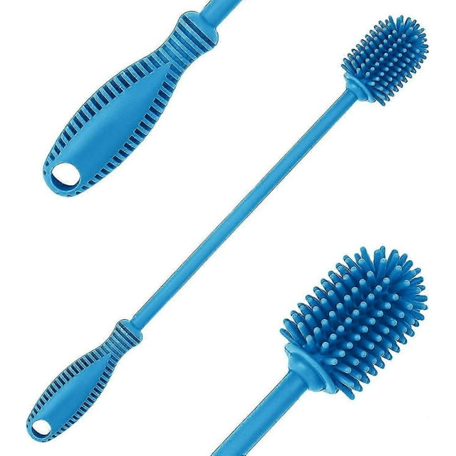 Silicone Bottle Cleaning Brush with Long Handle 31cm/12.5" for Baby Bottles Hydro Flask Glassware Perfect Smaller 1PC