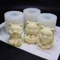 thumbnail image 4 of Molde de silicona para velas con forma de gatito, resina polimérica, 4 of 4