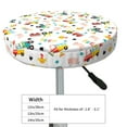 thumbnail image 4 of Uemuo Cute tractor and vehicle Pattern Round Bar Stool Seat Covers Washable Stool Cushion Slipcover Elastic Bar Chair Covers-13 inch, 4 of 7