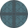 thumbnail image 1 of Ahgly Company Indoor Round Patterned Dark Coffee Brown Area Rugs, 4' Round, 1 of 6